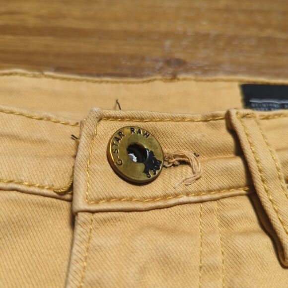 G Star Raw 3301 KBWG 100 Jeans Size 30x27 Orange Straight Fit Casual - Picture 3 of 14